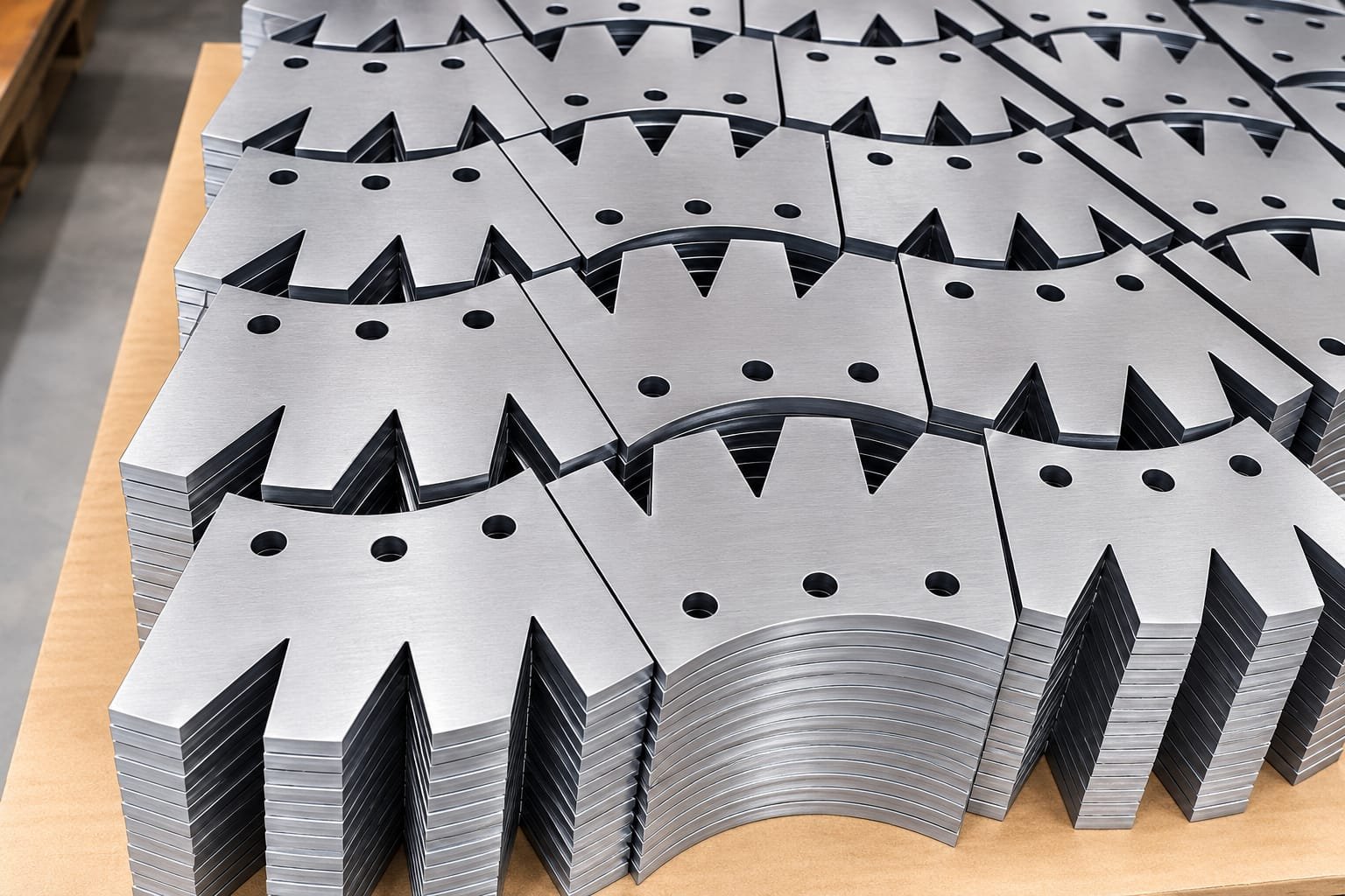 Stacked Stainless Steel Segment Plates