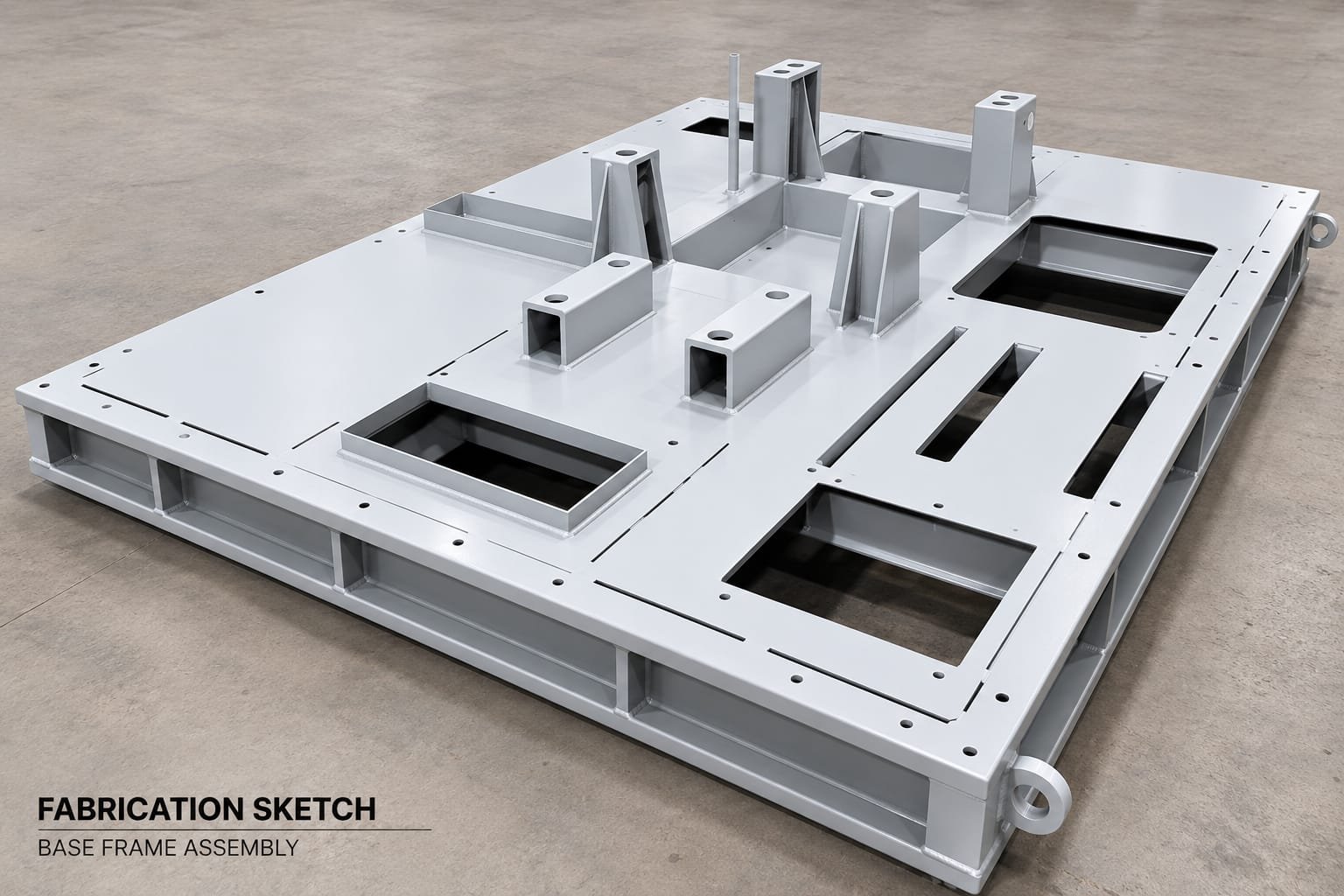 Hydraulic Power Unit Skid with Oil Drip Pan