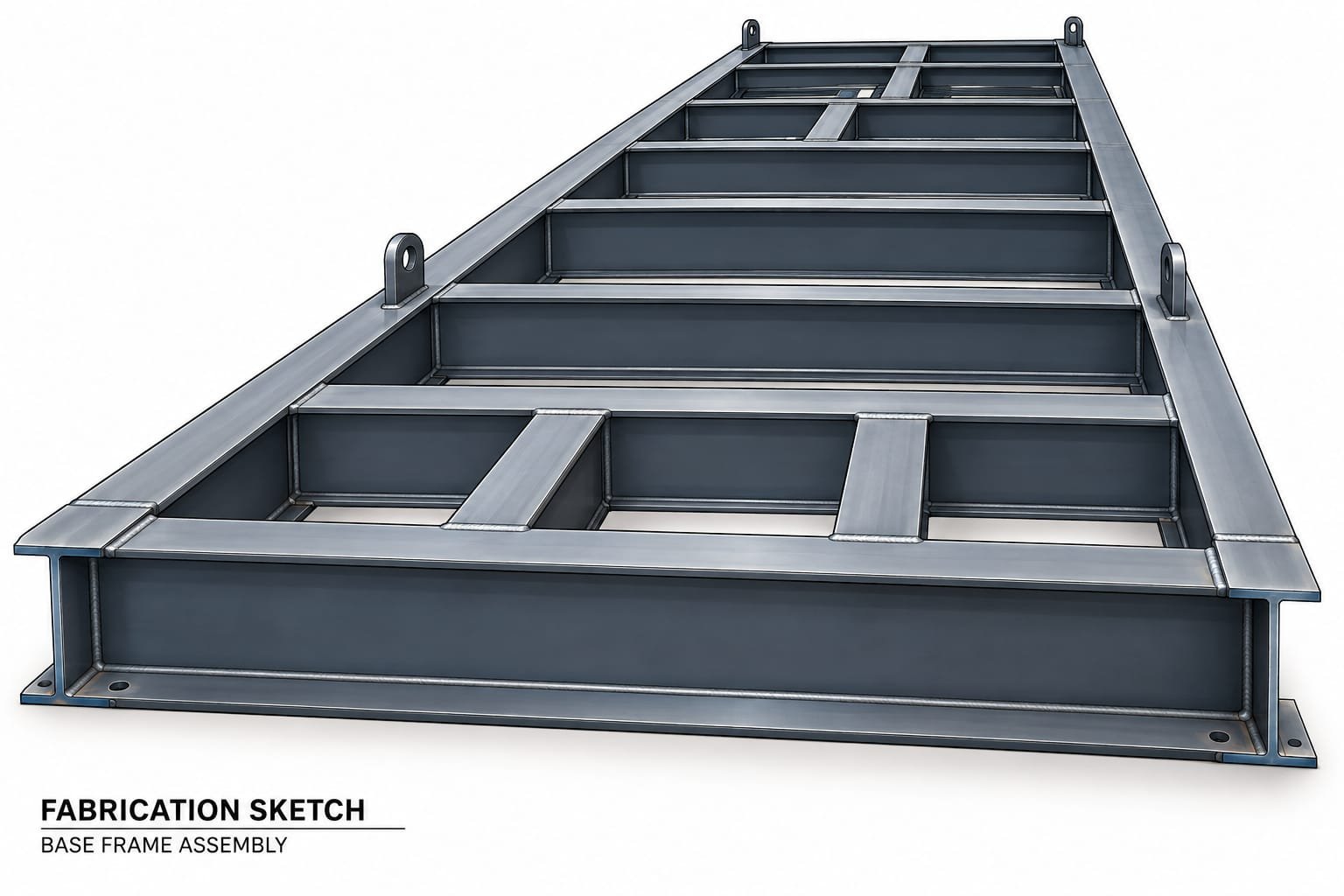 Structural I-Beam Chassis Skid Frame