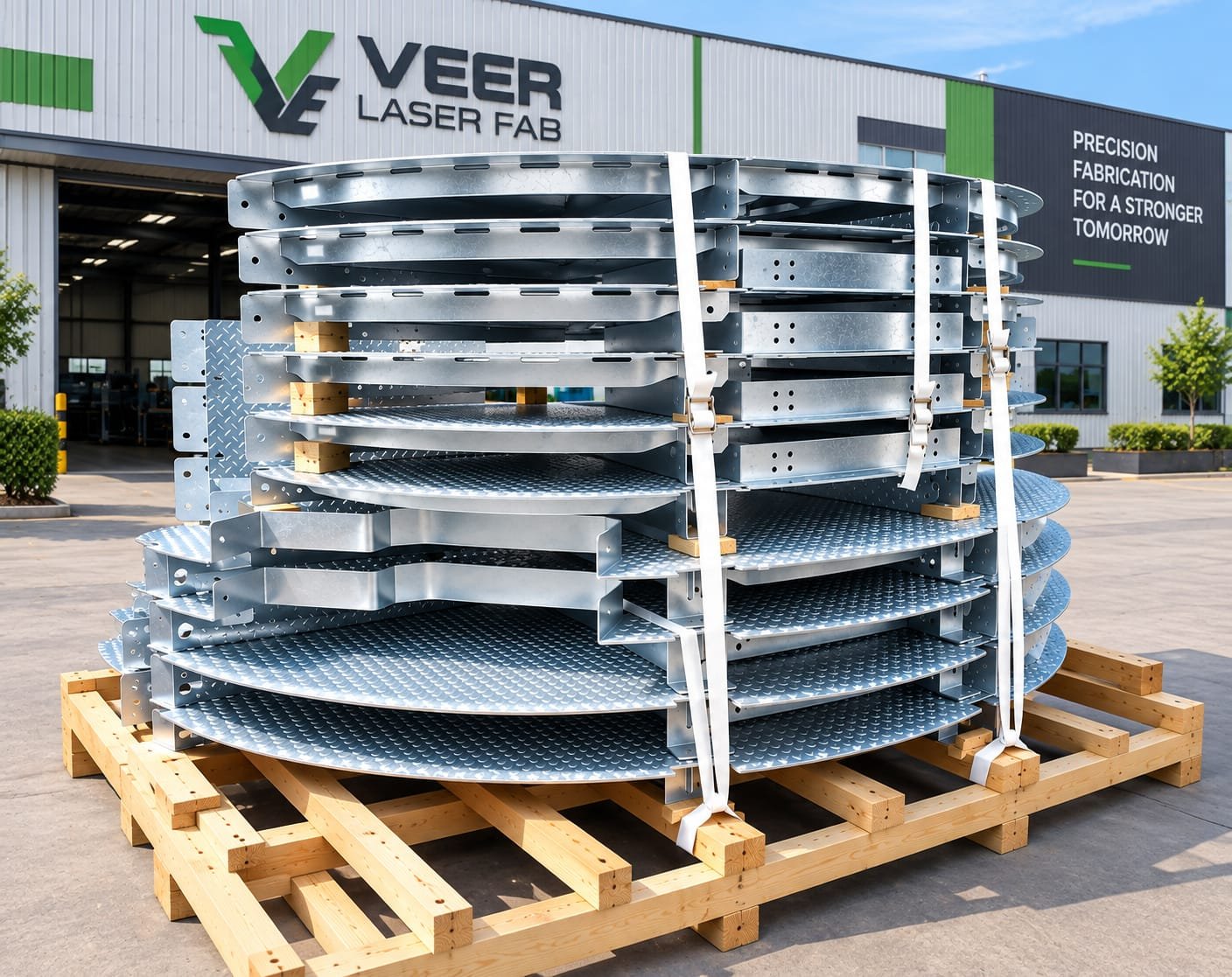 Palletized Tower Platform Decks Ready for Dispatch