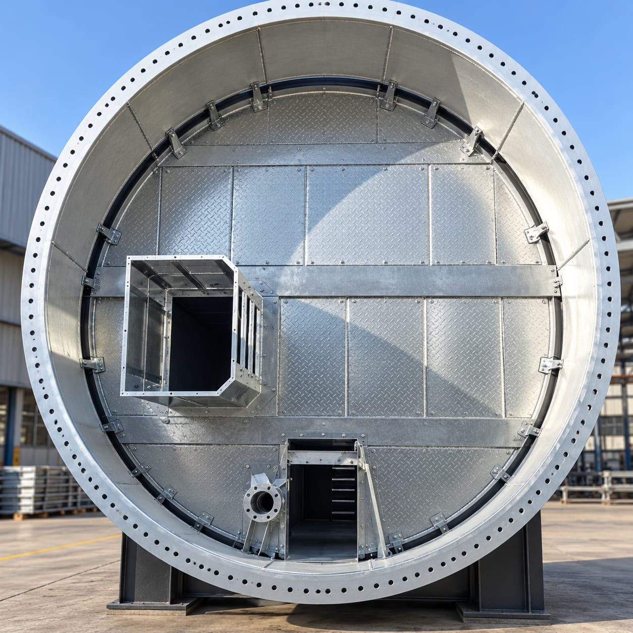 Tower Shell Section with Ventilation Duct & Connection Flange