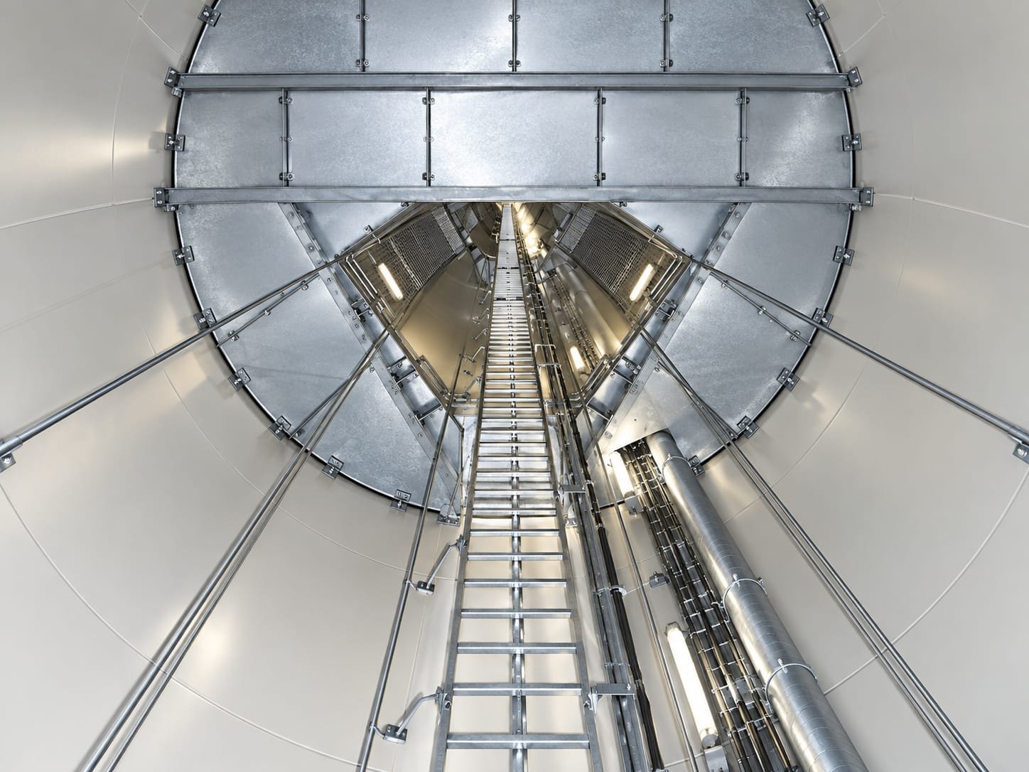 Tower Interior Climbing Ladder Shaft & Fall Protection